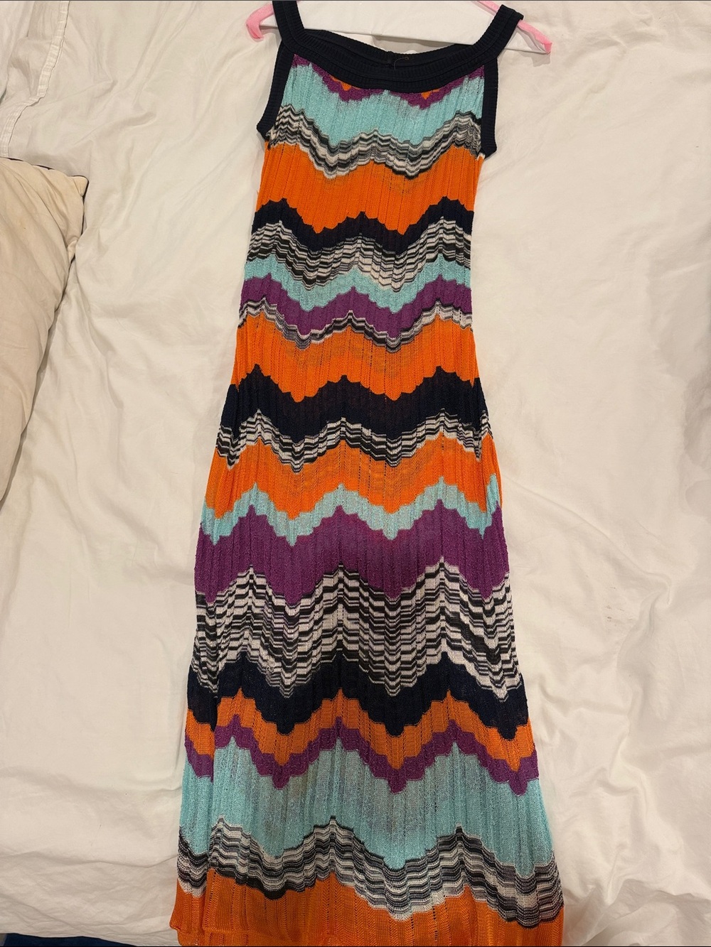Missoni Multicolor Chevron dress t - Orange, Purple, Aqua, Navy